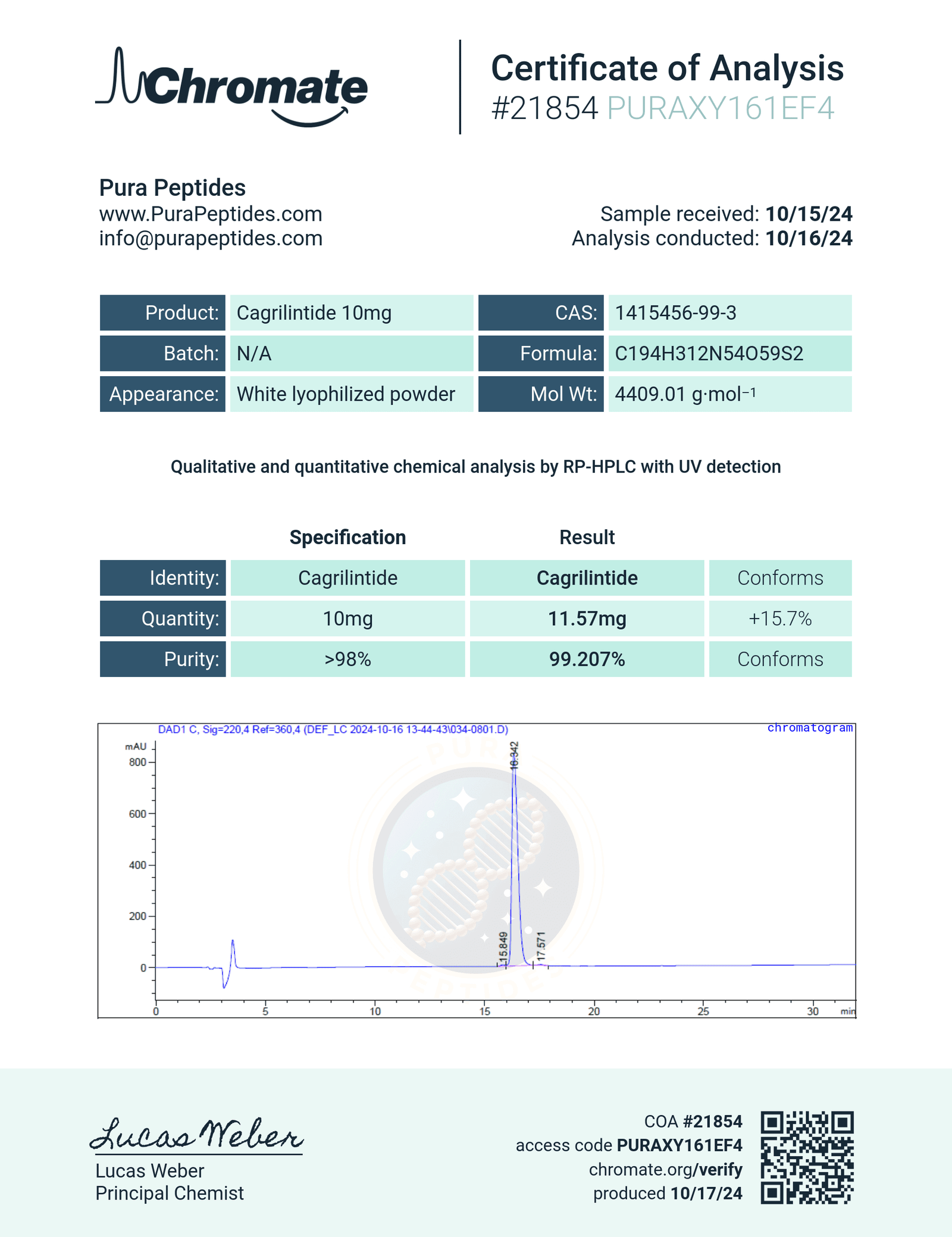Cagrilintide 10MG research product image 2