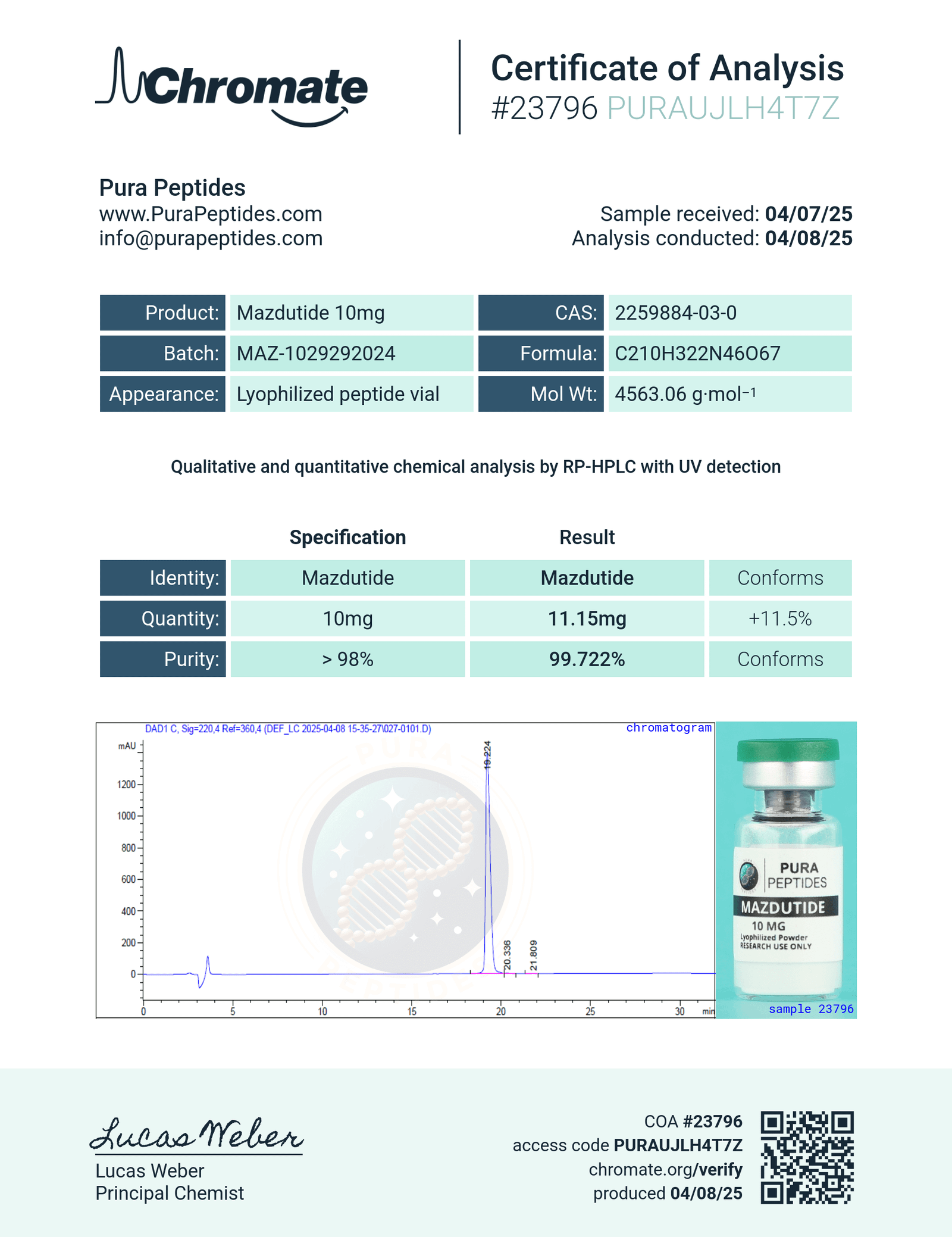 Mazdutide 10mg research product image 2
