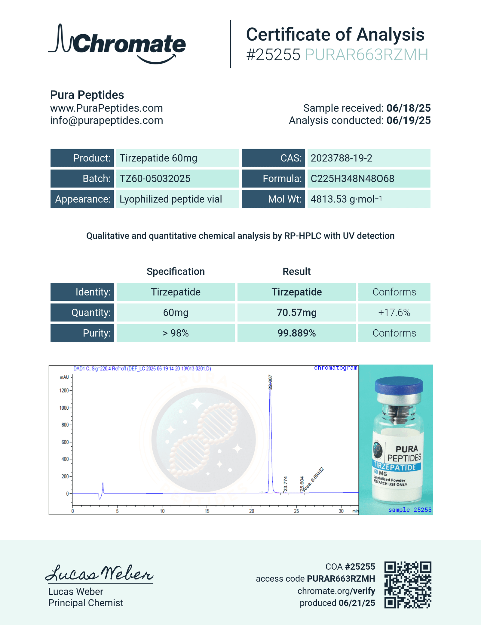 TIRZ-60 (C225H348N48O68) research product image 2