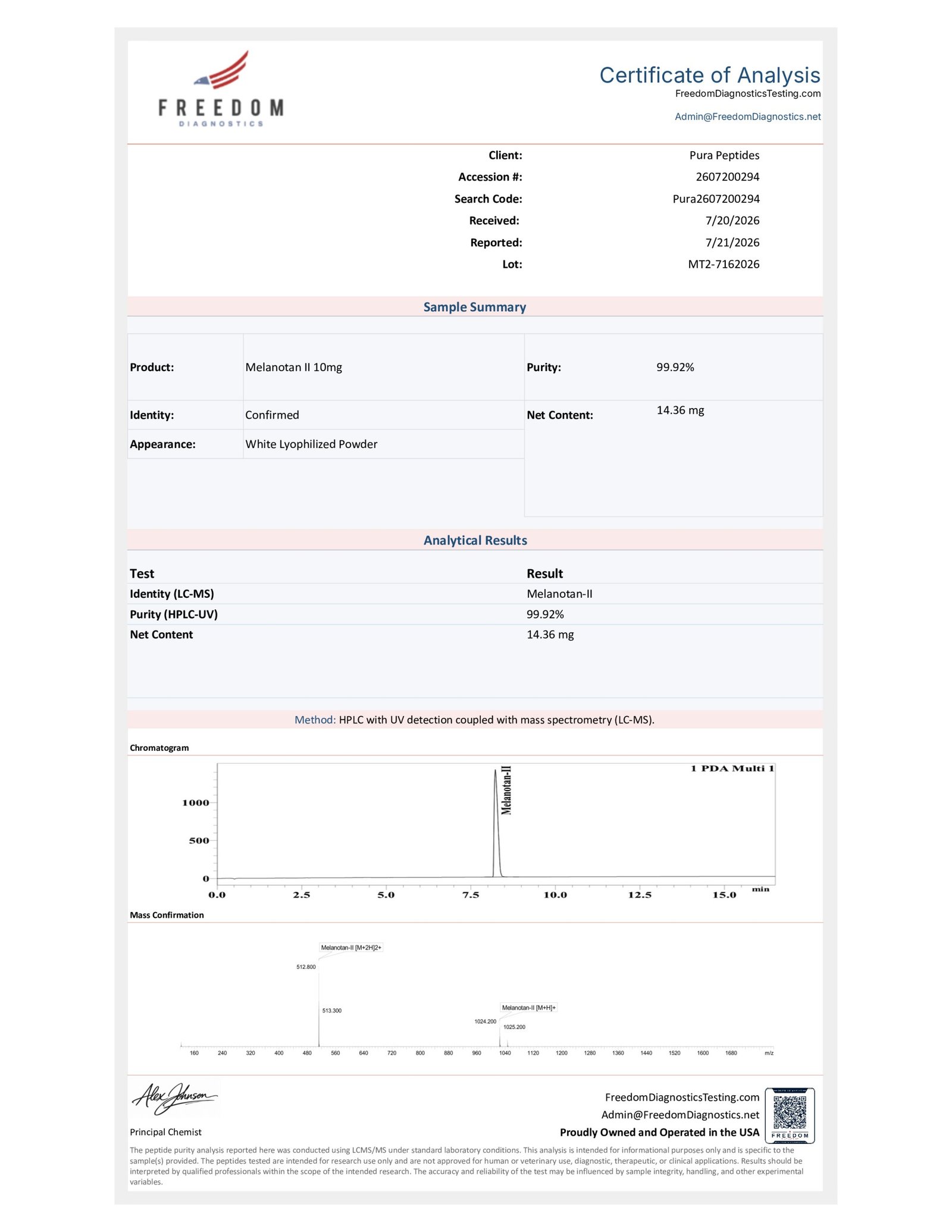 Melanotan II 10mg research product image 4