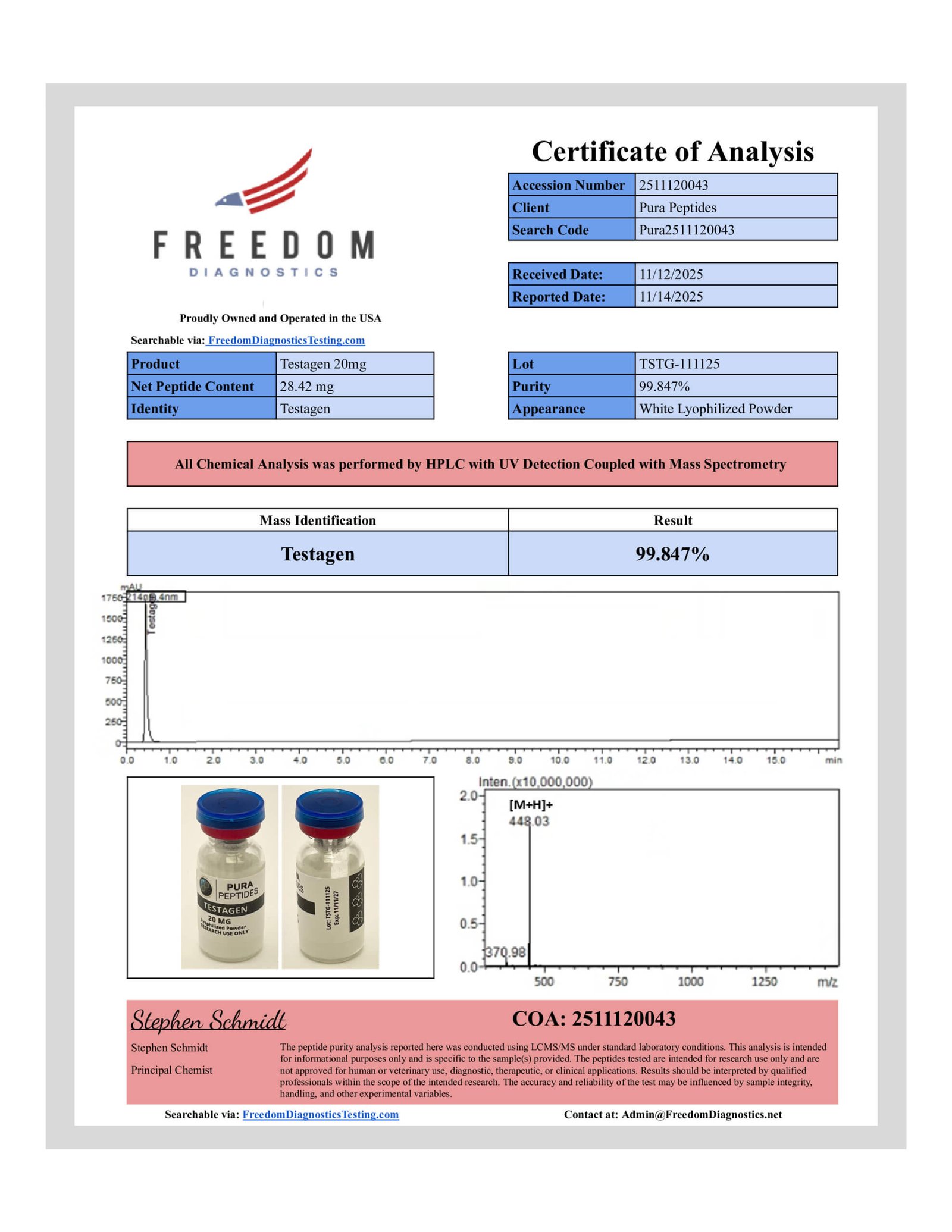 Testagen 20 mg research product image 3