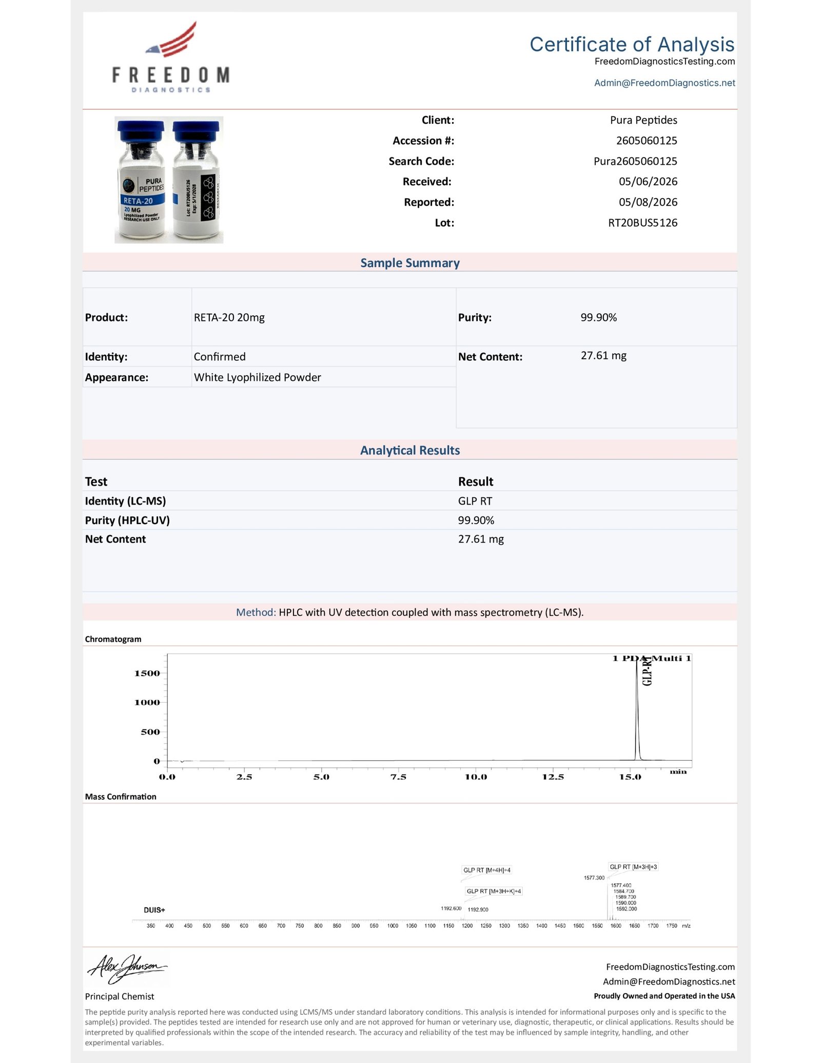 RETA-20 (20mg x 5) research product image 3
