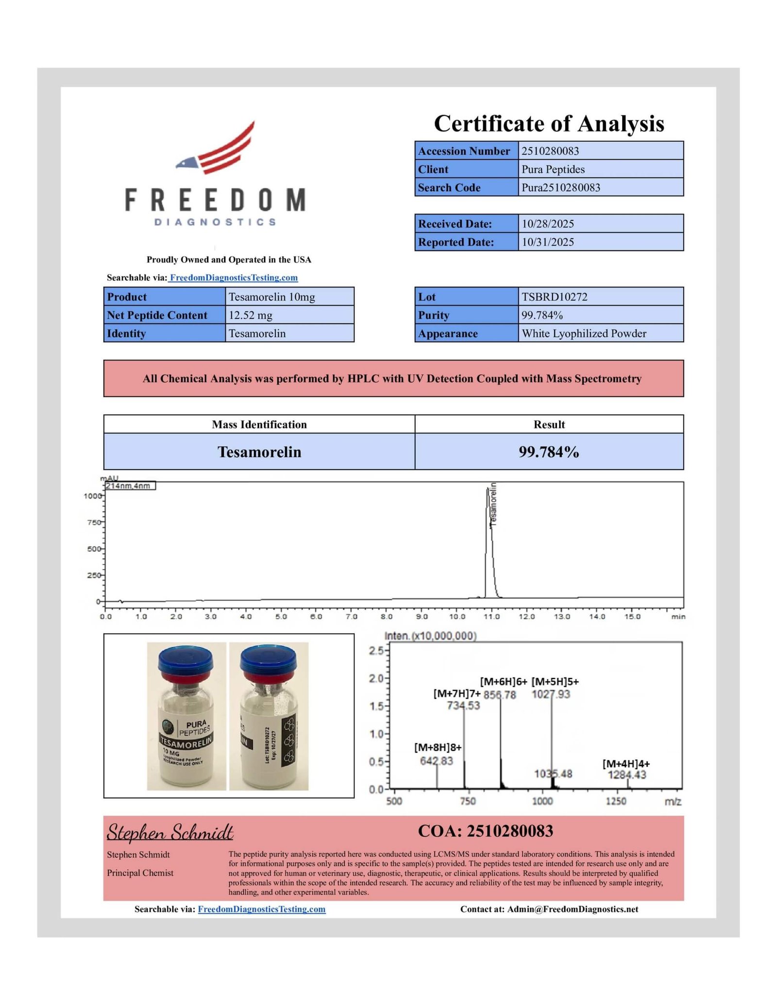 Tesamorelin 10mg research product image 3