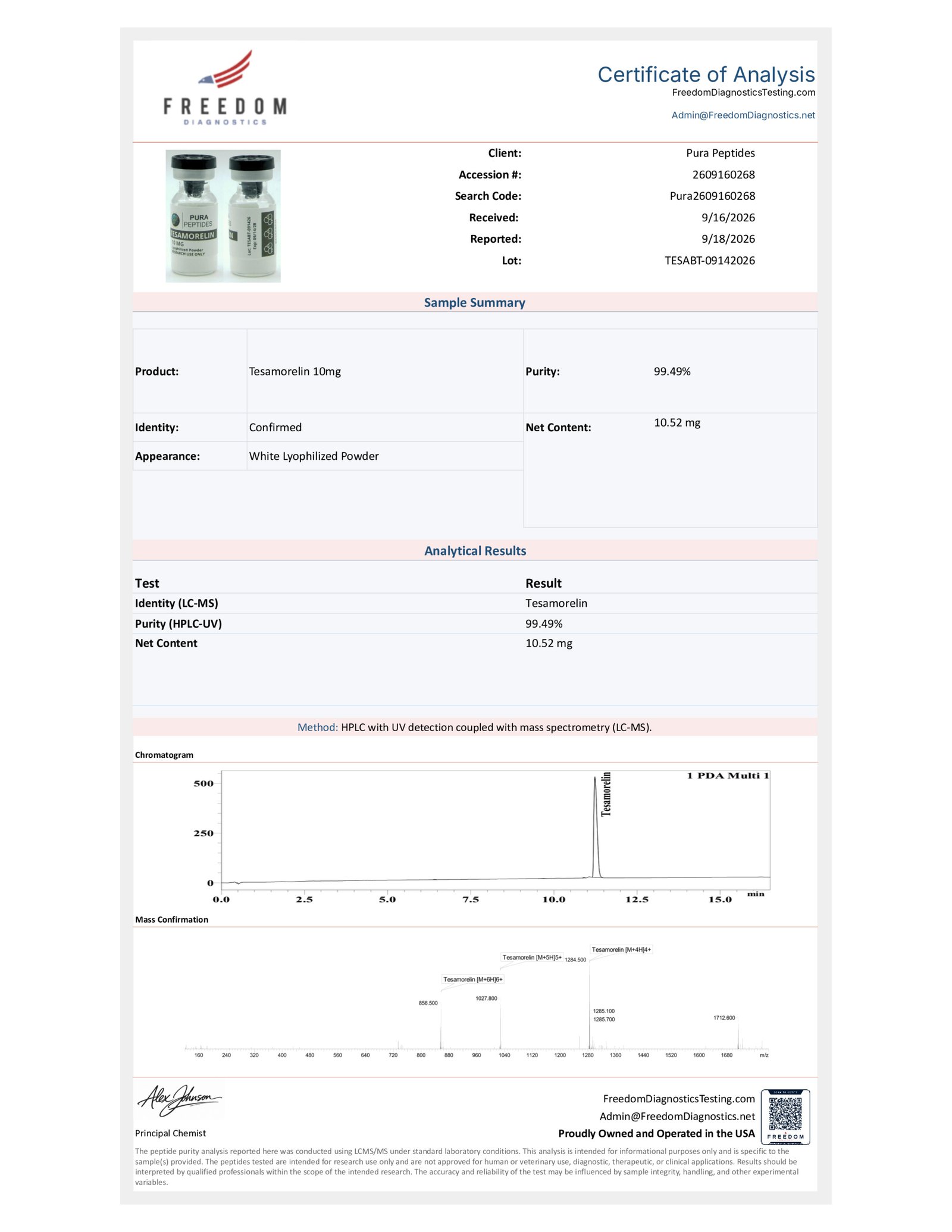 Tesamorelin 10mg research product image 5
