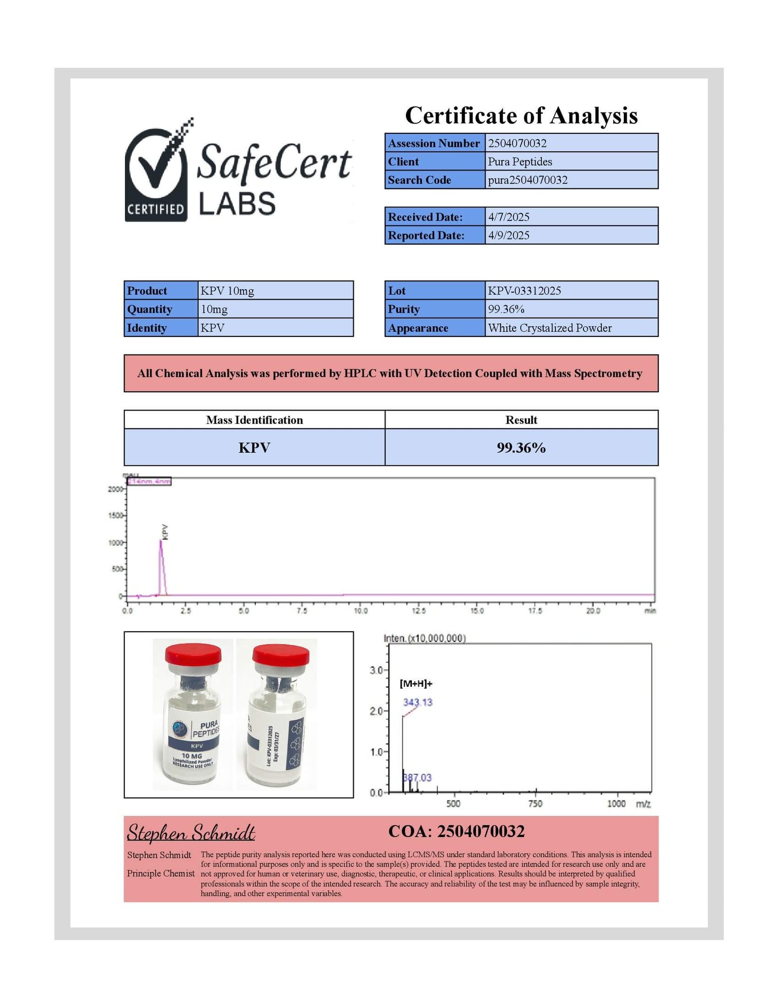KPV 10mg research product image 2