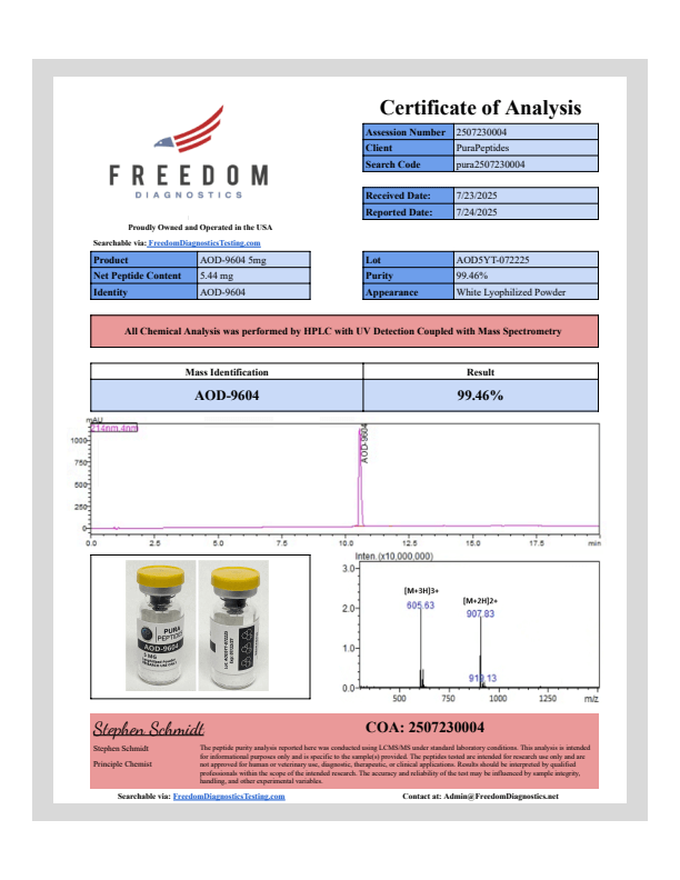 AOD-9604 5mg research product image 3